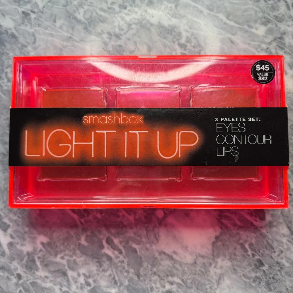 New Smashbox Light It Up Eyeshadow Trio Set Eyes Contour Lips